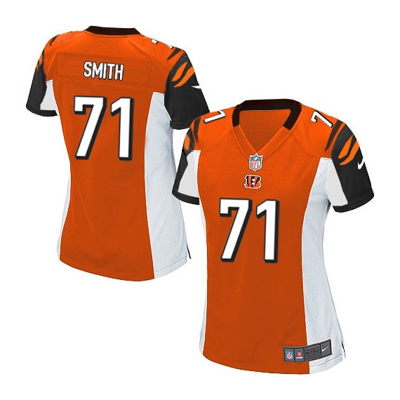 Cincinnati Bengals Andre Smith Official Nike Orange Game Women's Alternate NFL Jersey