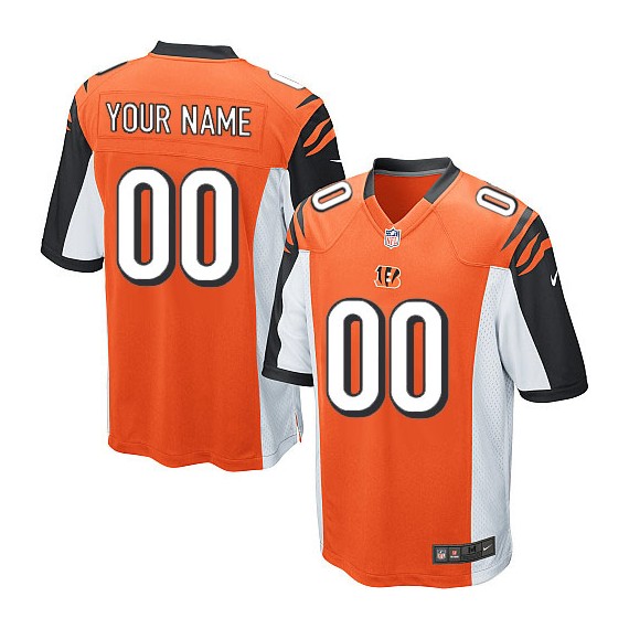 Nike Cincinnati Bengals Youth Customized Limited Orange Alternate Jersey