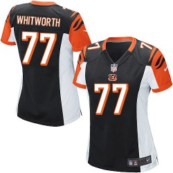 Cincinnati Bengals Andrew Whitworth Official Nike Black Game Women's Home NFL Jersey