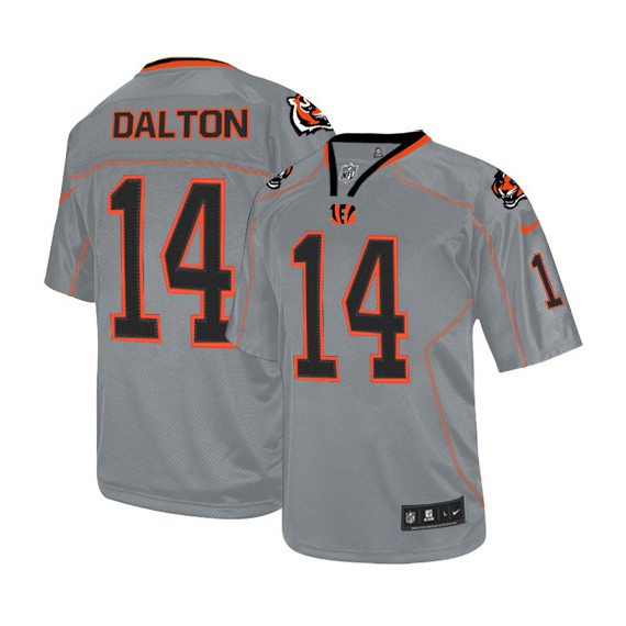Cincinnati Bengals Andy Dalton Official Nike Lights Out Grey Elite Adult NFL Jersey