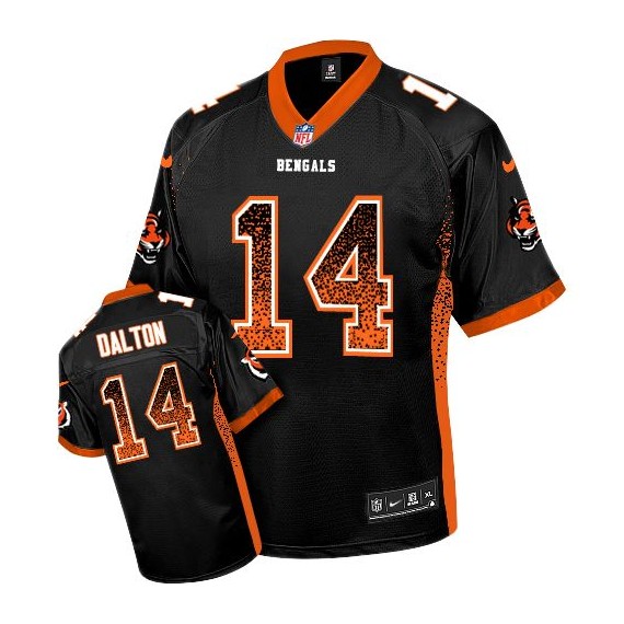 Cincinnati Bengals Andy Dalton Official Nike Black Game Adult Drift Fashion NFL Jersey
