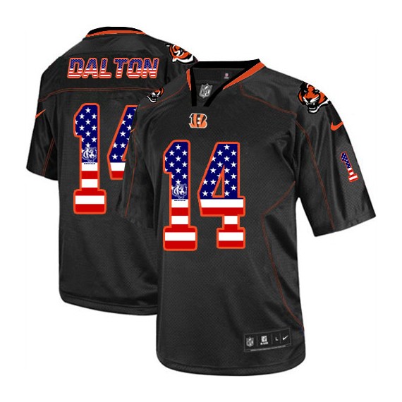 Cincinnati Bengals Andy Dalton Official Nike Black Limited Adult USA Flag Fashion NFL Jersey