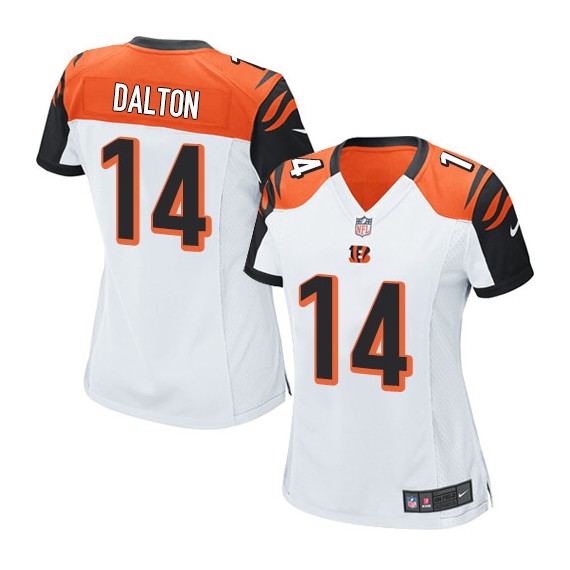 Cincinnati Bengals Andy Dalton Official Nike White Elite Women's Road NFL Jersey