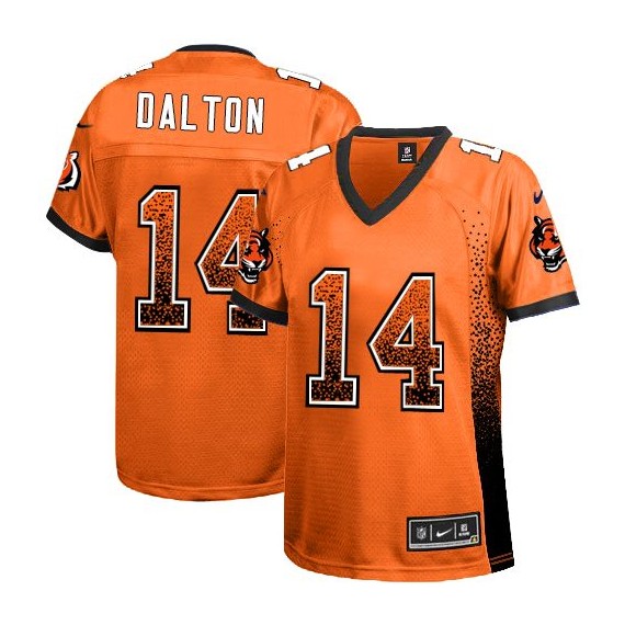 Cincinnati Bengals Andy Dalton Official Nike Orange Limited Women's Drift Fashion NFL Jersey