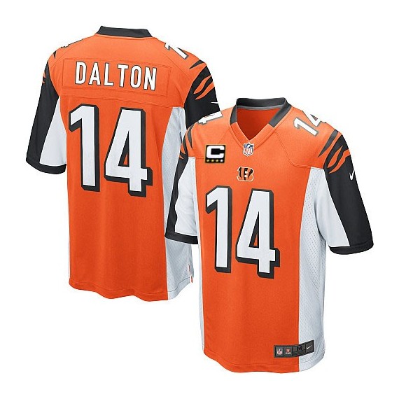 Cincinnati Bengals Andy Dalton Official Nike Orange Elite Youth Alternate C Patch NFL Jersey