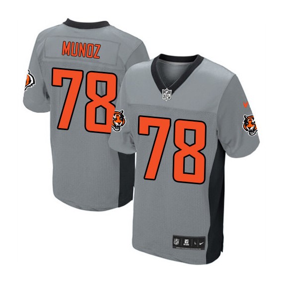 Cincinnati Bengals Anthony Munoz Official Nike Grey Shadow Limited Adult NFL Jersey