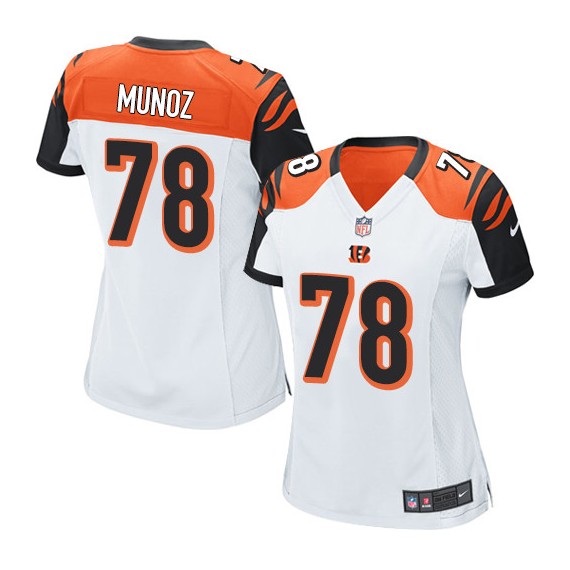 Cincinnati Bengals Anthony Munoz Official Nike White Game Women's Road NFL Jersey