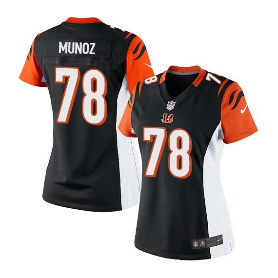 Cincinnati Bengals Anthony Munoz Official Nike Black Limited Women's Home NFL Jersey