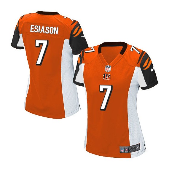Cincinnati Bengals Boomer Esiason Official Nike Orange Game Women's Alternate NFL Jersey