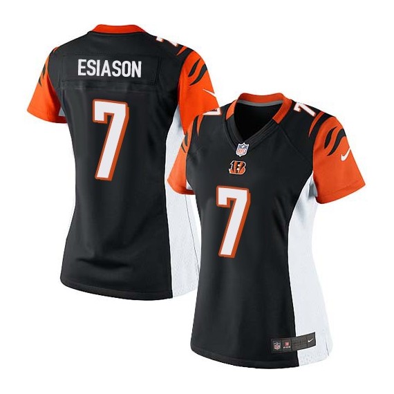 Cincinnati Bengals Boomer Esiason Official Nike Black Limited Women's Home NFL Jersey