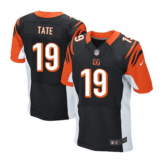 Cincinnati Bengals Brandon Tate Official Nike Black Elite Adult Home NFL Jersey