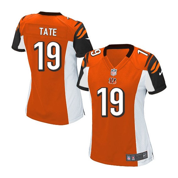 Cincinnati Bengals Brandon Tate Official Nike Orange Game Women's Alternate NFL Jersey