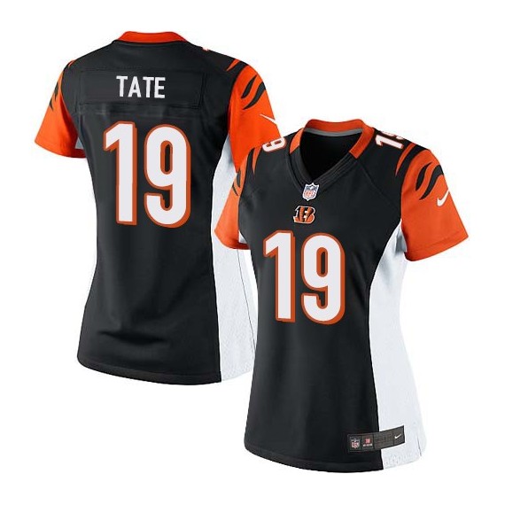 Cincinnati Bengals Brandon Tate Official Nike Black Limited Women's Home NFL Jersey