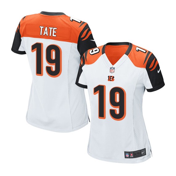 Cincinnati Bengals Brandon Tate Official Nike White Limited Women's Road NFL Jersey