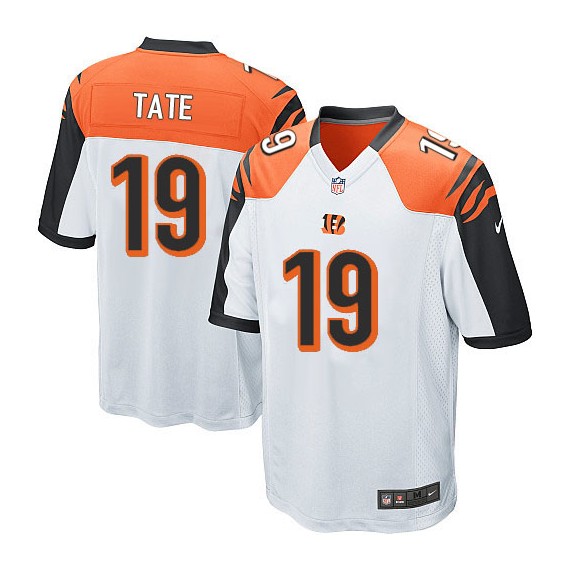 Cincinnati Bengals Brandon Tate Official Nike White Elite Youth Road NFL Jersey