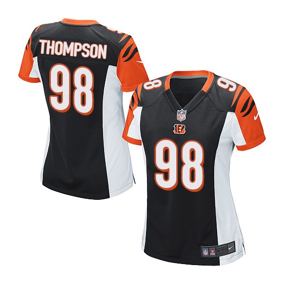 Cincinnati Bengals Brandon Thompson Official Nike Black Game Women's Home NFL Jersey