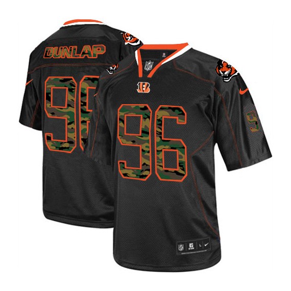 Cincinnati Bengals Carlos Dunlap Official Nike Black Elite Adult Camo Fashion NFL Jersey
