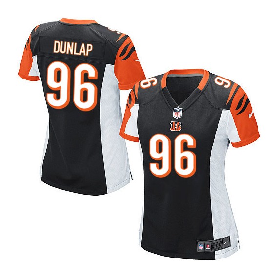 Cincinnati Bengals Carlos Dunlap Official Nike Black Game Women's Home NFL Jersey