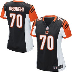Cincinnati Bengals Cedric Ogbuehi Official Nike Black Game Women's Home NFL Jersey
