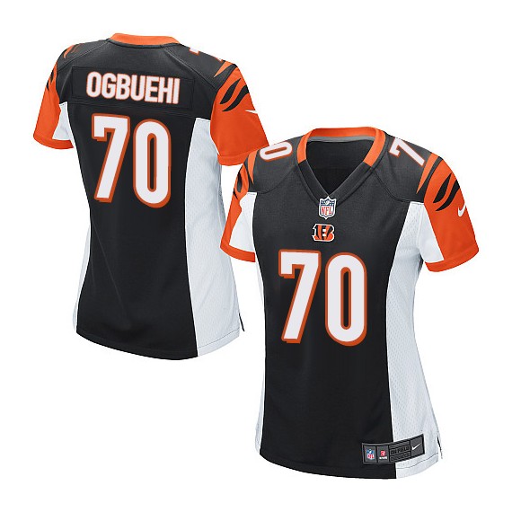Cincinnati Bengals Cedric Ogbuehi Official Nike Black Game Women's Home NFL Jersey