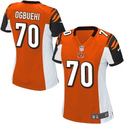 Cincinnati Bengals Cedric Ogbuehi Official Nike Orange Game Women's Alternate NFL Jersey