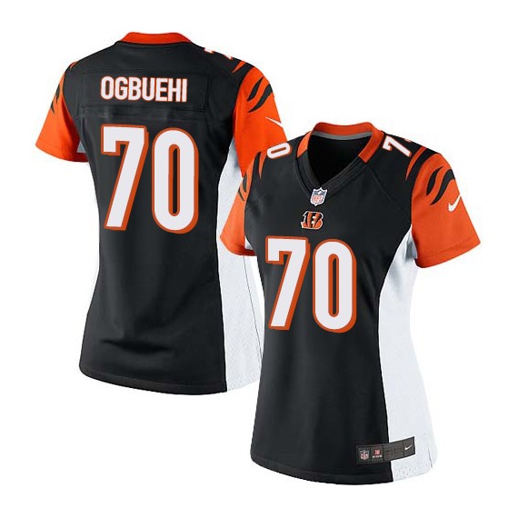 Cincinnati Bengals Cedric Ogbuehi Official Nike Black Limited Women's Home NFL Jersey