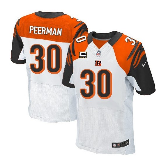 Cincinnati Bengals Cedric Peerman Official Nike White Elite Adult Road C Patch NFL Jersey