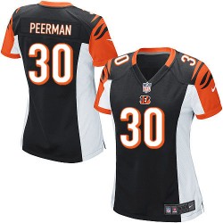 Cincinnati Bengals Cedric Peerman Official Nike Black Game Women's Home NFL Jersey