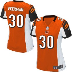 Cincinnati Bengals Cedric Peerman Official Nike Orange Game Women's Alternate NFL Jersey