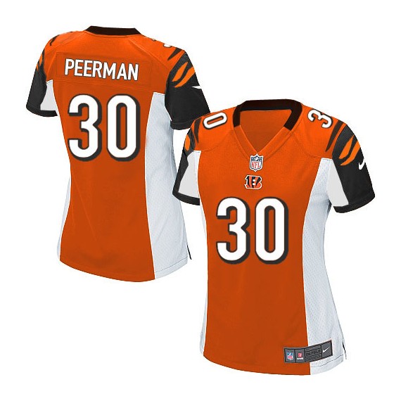 Cincinnati Bengals Cedric Peerman Official Nike Orange Game Women's Alternate NFL Jersey