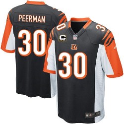 Cincinnati Bengals Cedric Peerman Official Nike Black Elite Youth Home C Patch NFL Jersey