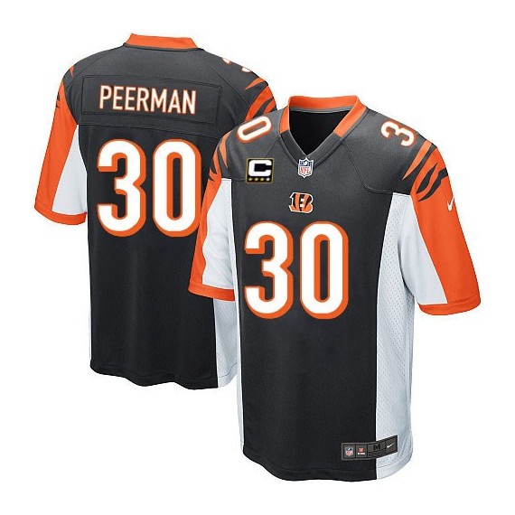 Cincinnati Bengals Cedric Peerman Official Nike Black Elite Youth Home C Patch NFL Jersey