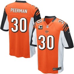 Cincinnati Bengals Cedric Peerman Official Nike Orange Elite Youth Alternate C Patch NFL Jersey