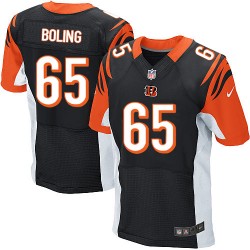 Cincinnati Bengals Clint Boling Official Nike Black Elite Adult Home NFL Jersey