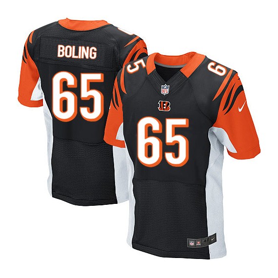Cincinnati Bengals Clint Boling Official Nike Black Elite Adult Home NFL Jersey