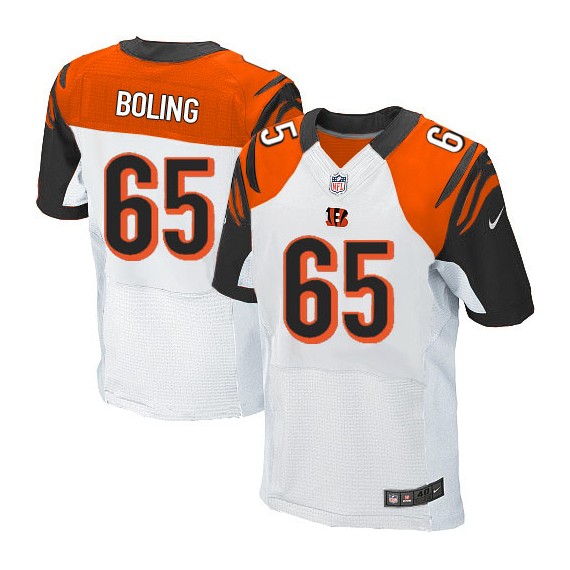 Cincinnati Bengals Clint Boling Official Nike White Elite Adult Road NFL Jersey