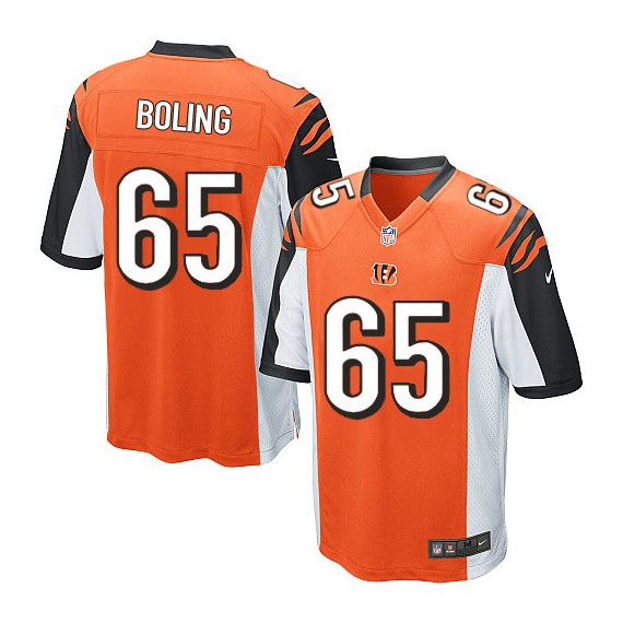 Cincinnati Bengals Clint Boling Official Nike Orange Game Adult Alternate NFL Jersey
