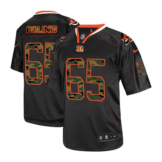 Cincinnati Bengals Clint Boling Official Nike Black Limited Adult Camo Fashion NFL Jersey