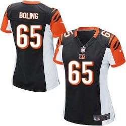 Cincinnati Bengals Clint Boling Official Nike Black Game Women's Home NFL Jersey