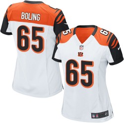 Cincinnati Bengals Clint Boling Official Nike White Game Women's Road NFL Jersey