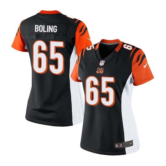 Cincinnati Bengals Clint Boling Official Nike Black Limited Women's Home NFL Jersey
