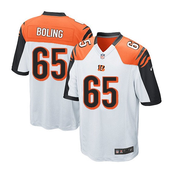 Cincinnati Bengals Clint Boling Official Nike White Elite Youth Road NFL Jersey
