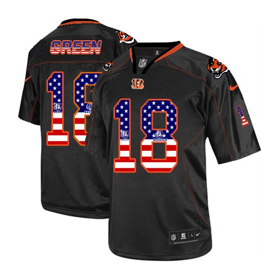 Cincinnati Bengals A.J. Green Official Nike Black Limited Adult USA Flag Fashion NFL Jersey