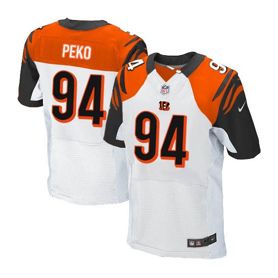 Cincinnati Bengals Domata Peko Official Nike White Elite Adult Road NFL Jersey
