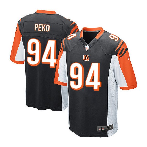 Cincinnati Bengals Domata Peko Official Nike Black Game Adult Home NFL Jersey