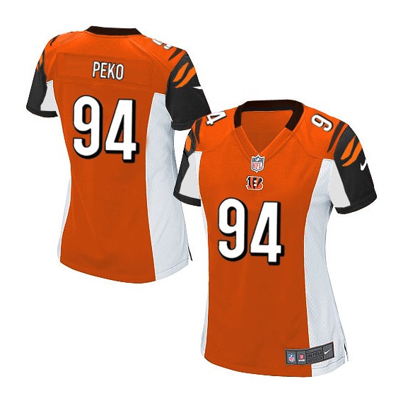 Cincinnati Bengals Domata Peko Official Nike Orange Game Women's Alternate NFL Jersey