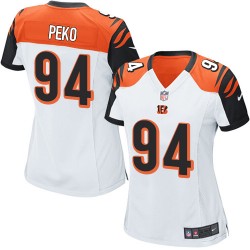 Cincinnati Bengals Domata Peko Official Nike White Game Women's Road NFL Jersey