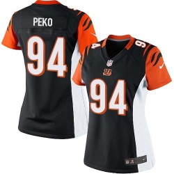 Cincinnati Bengals Domata Peko Official Nike Black Limited Women's Home NFL Jersey