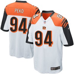 Cincinnati Bengals Domata Peko Official Nike White Elite Youth Road NFL Jersey