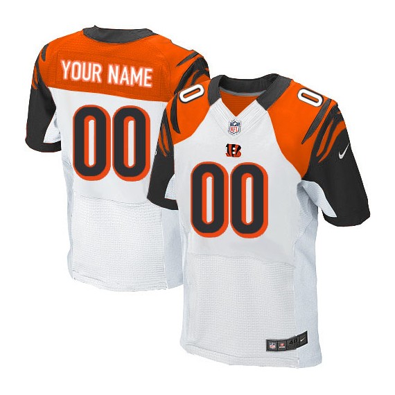 Nike Cincinnati Bengals Men's Customized Elite White Road Jersey